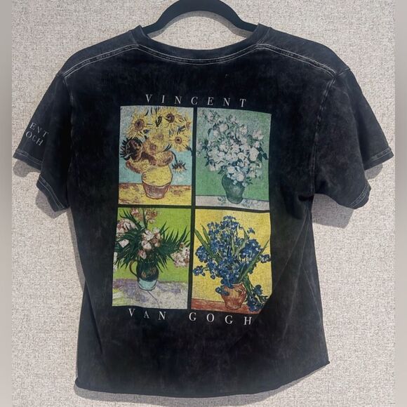 Isaac Morris IML Vincent Van Gogh gray tshirt cut off size S - Picture 2 of 7